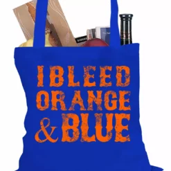 Bewild I Bleed Orange And Blue New York Baseball Tote Bag Sport Inspiration