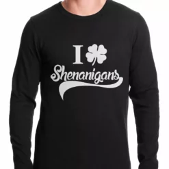 Bewild St.Patricks Day I Clover Shenanigans Funny St Patricks Day Thermal Shirt