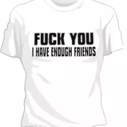 Bewild Cool Funny & Offensive I Have Enough Friends Girls T-Shirt