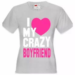 Bewild I Heart My Crazy Boyfriend Girl's T-Shirt Positive Reinforcement