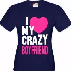 Bewild I Heart My Crazy Boyfriend Girl's T-Shirt Positive Reinforcement