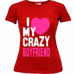 Bewild I Heart My Crazy Boyfriend Girl's T-Shirt Positive Reinforcement