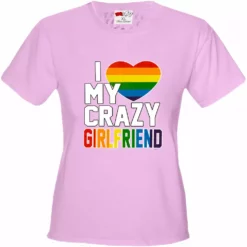 Bewild Positive Reinforcement I Heart My Crazy Girlfriend Rainbow Pride Girl's T-Shirt