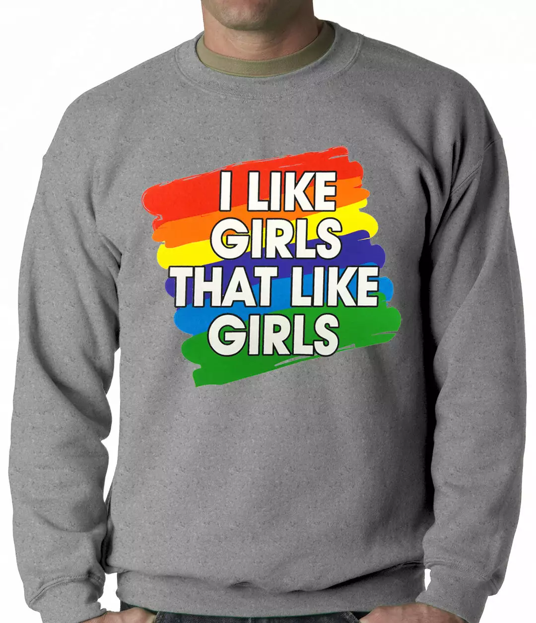 Bewild I Like Girls That Like Girls Adult Crewneck Positive Reinforcement 5 Bewild I Like Girls That Like Girls Adult Crewneck Positive Reinforcement