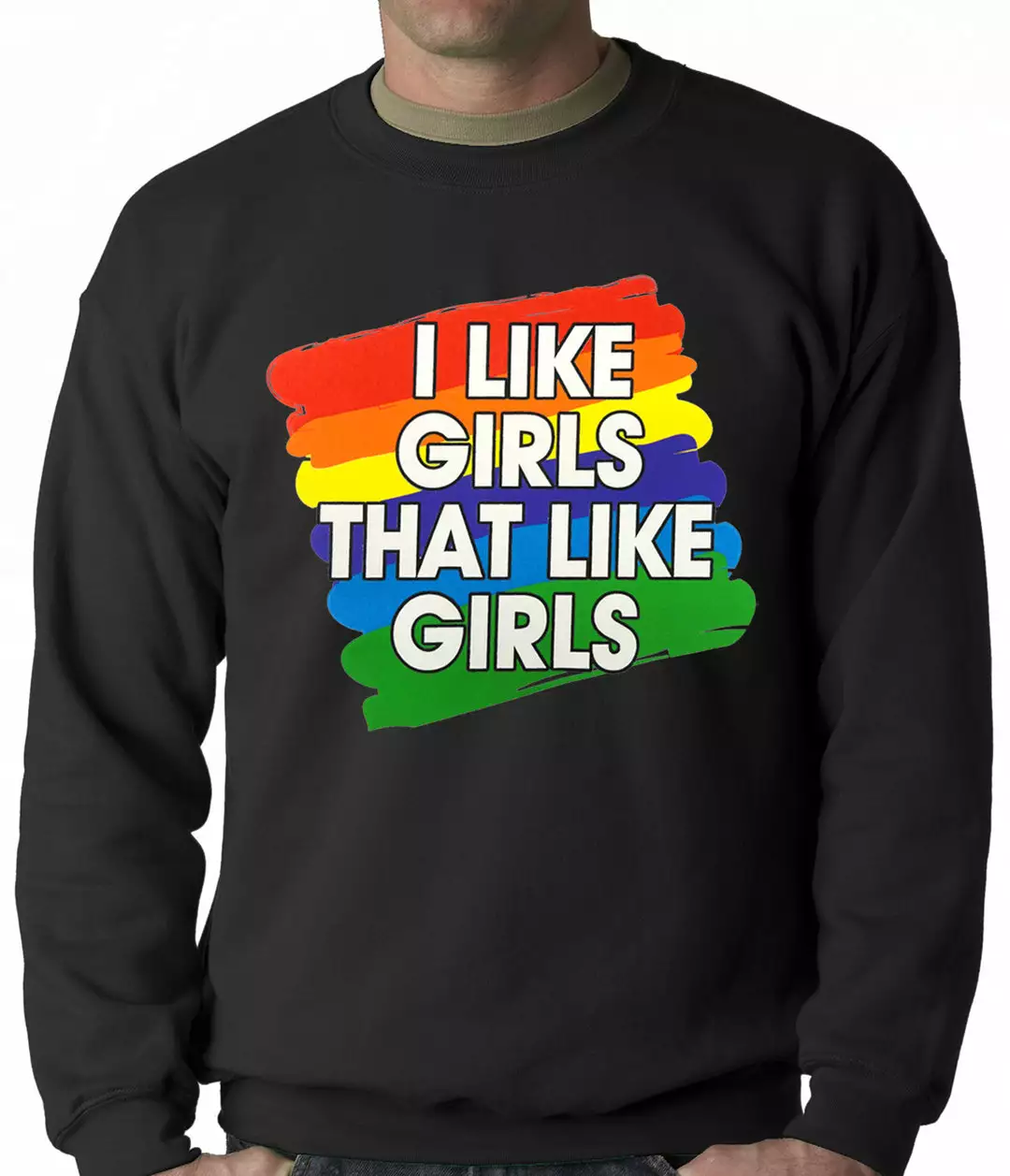 Bewild I Like Girls That Like Girls Adult Crewneck Positive Reinforcement 3 Bewild I Like Girls That Like Girls Adult Crewneck Positive Reinforcement