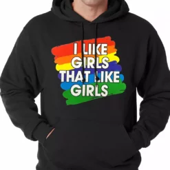 Bewild Positive Reinforcement I Like Girls That Like Girls Adult Hoodie