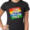 Bewild Positive Reinforcement I Like Girls That Like Girls Ladies T-shirt
