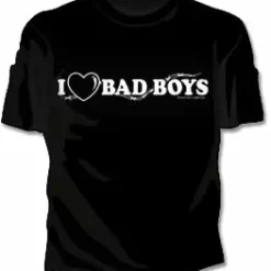 Bewild Cool Funny & Offensive I Love Bad Boys Girls T-Shirt