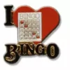 Bewild Lapel Pins I Love Bingo Lapel Pin