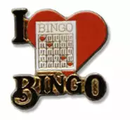 Bewild Lapel Pins I Love Bingo Lapel Pin