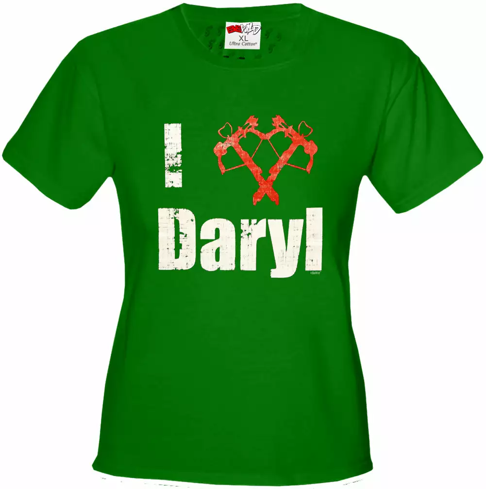 Bewild Cool Funny & Offensive I Love Daryl Crossbow Heart Girl's T-Shirt 7 Bewild Cool Funny & Offensive I Love Daryl Crossbow Heart Girl's T-Shirt