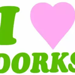 Bewild Cool Funny & Offensive I Love Dorks Girls T-Shirt