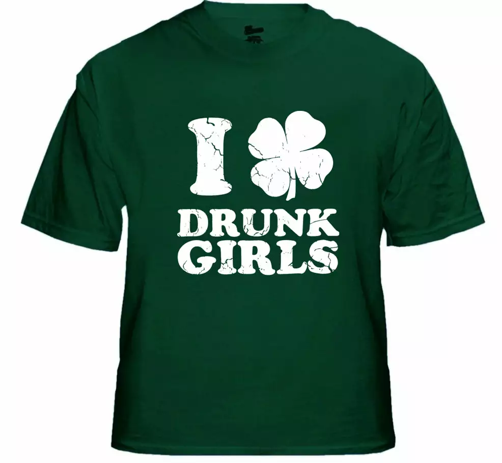 Bewild St.Patricks Day I Love Drunk Girls Men's T-Shirt 7 Bewild St.Patricks Day I Love Drunk Girls Men's T-Shirt
