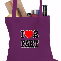 Bewild Cool Funny & Offensive I Love Farting Tote Bag