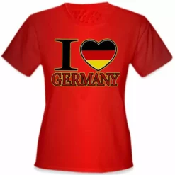 Bewild Nationality & Ethnic I Love Germany Girls T-Shirt
