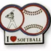 Bewild Lapel Pins I Love Softball Lapel Pin