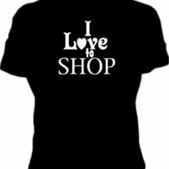 Bewild Cool Funny & Offensive I Love To Shop Girls T-Shirt
