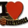 Bewild Lapel Pins I Love Volleyball Lapel Pin