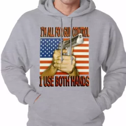 Bewild I'm All For Gun Control, I Use Both Hands Adult Hoodie