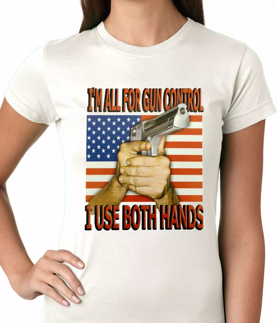 Bewild I'm All For Gun Control, I Use Both Hands Ladies T-shirt 6 Bewild I'm All For Gun Control, I Use Both Hands Ladies T-shirt