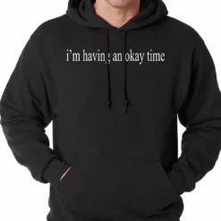 Bewild I'm Having An Okay Time Adult Hoodie Famous Quotes And Sayings