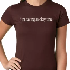 Bewild Cool Funny & Offensive I'm Having An Okay Time Ladies T-shirt