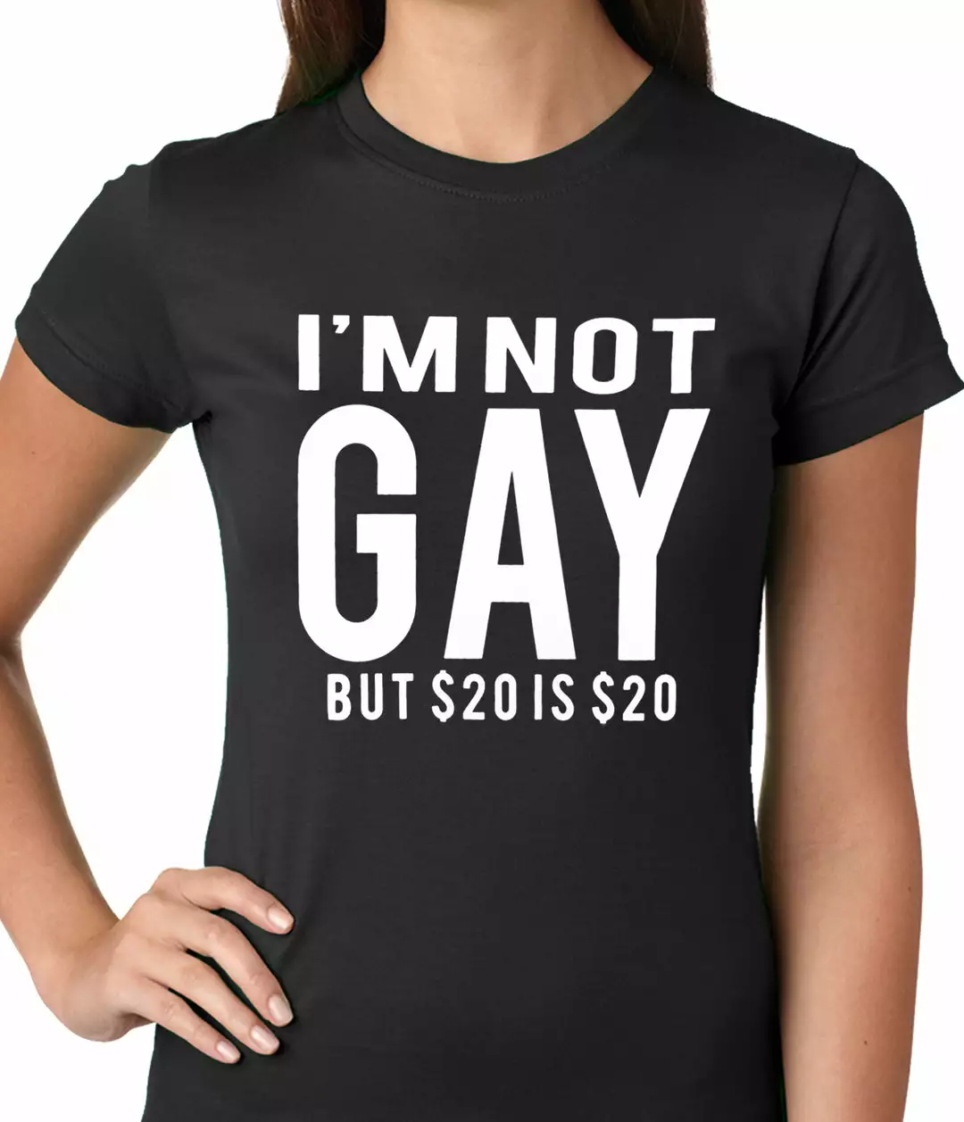 Bewild I'm Not Gay But 20 Dollars Is 20 Dollars Ladies T-shirt Cool Funny & Offensive 4 Bewild I'm Not Gay But 20 Dollars Is 20 Dollars Ladies T-shirt Cool Funny & Offensive