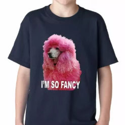 Bewild Cool Funny & Offensive I'm So Fancy - Pink Poodle Kids T-shirt