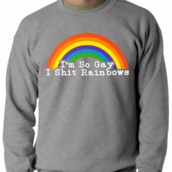Bewild Positive Reinforcement I'm So Gay I Shit Rainbows Adult Crewneck 7 Bewild Positive Reinforcement I'm So Gay I Shit Rainbows Adult Crewneck