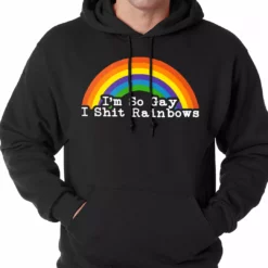 Bewild I'm So Gay I Shit Rainbows Adult Hoodie Positive Reinforcement