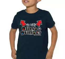 Bewild Cool Funny & Offensive I'm With Dumb & Dumber Kids T-Shirt