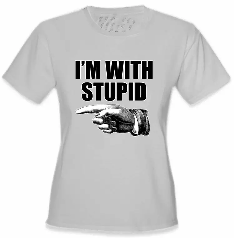 Bewild I'm With Stupid Girl's T-Shirt Cool Funny & Offensive 9 Bewild I'm With Stupid Girl's T-Shirt Cool Funny & Offensive