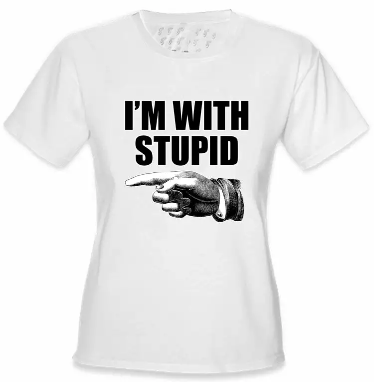 Bewild I'm With Stupid Girl's T-Shirt Cool Funny & Offensive 11 Bewild I'm With Stupid Girl's T-Shirt Cool Funny & Offensive