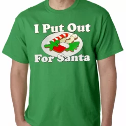 Bewild Holiday Prints I Put Out For Santa Funny Mens T-shirt