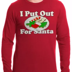 Bewild I Put Out For Santa Funny Thermal Longsleeve Shirt