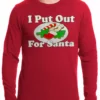 Bewild I Put Out For Santa Funny Thermal Longsleeve Shirt