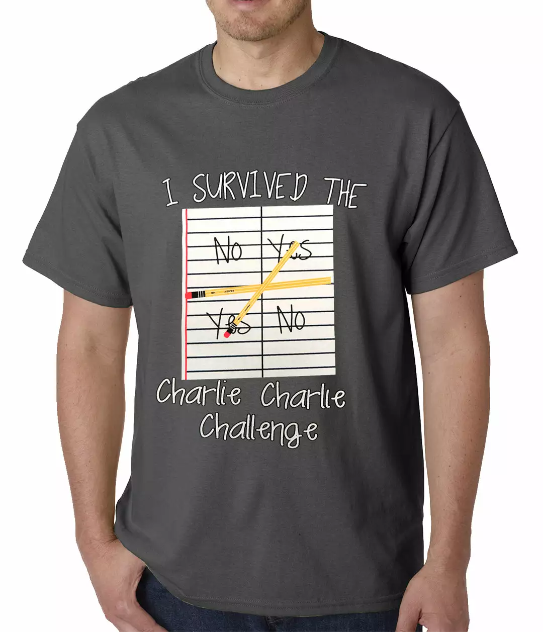 Bewild I Survived Charlie Charlie Mens T-shirt Say It Loud 5 Bewild I Survived Charlie Charlie Mens T-shirt Say It Loud