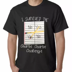 Bewild I Survived Charlie Charlie Mens T-shirt Say It Loud