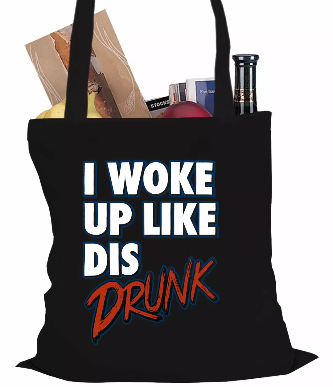 Bewild Hip-Hop Inspired I Woke Up Like Dis, Drunk Tote Bag 3 Bewild Hip-Hop Inspired I Woke Up Like Dis, Drunk Tote Bag