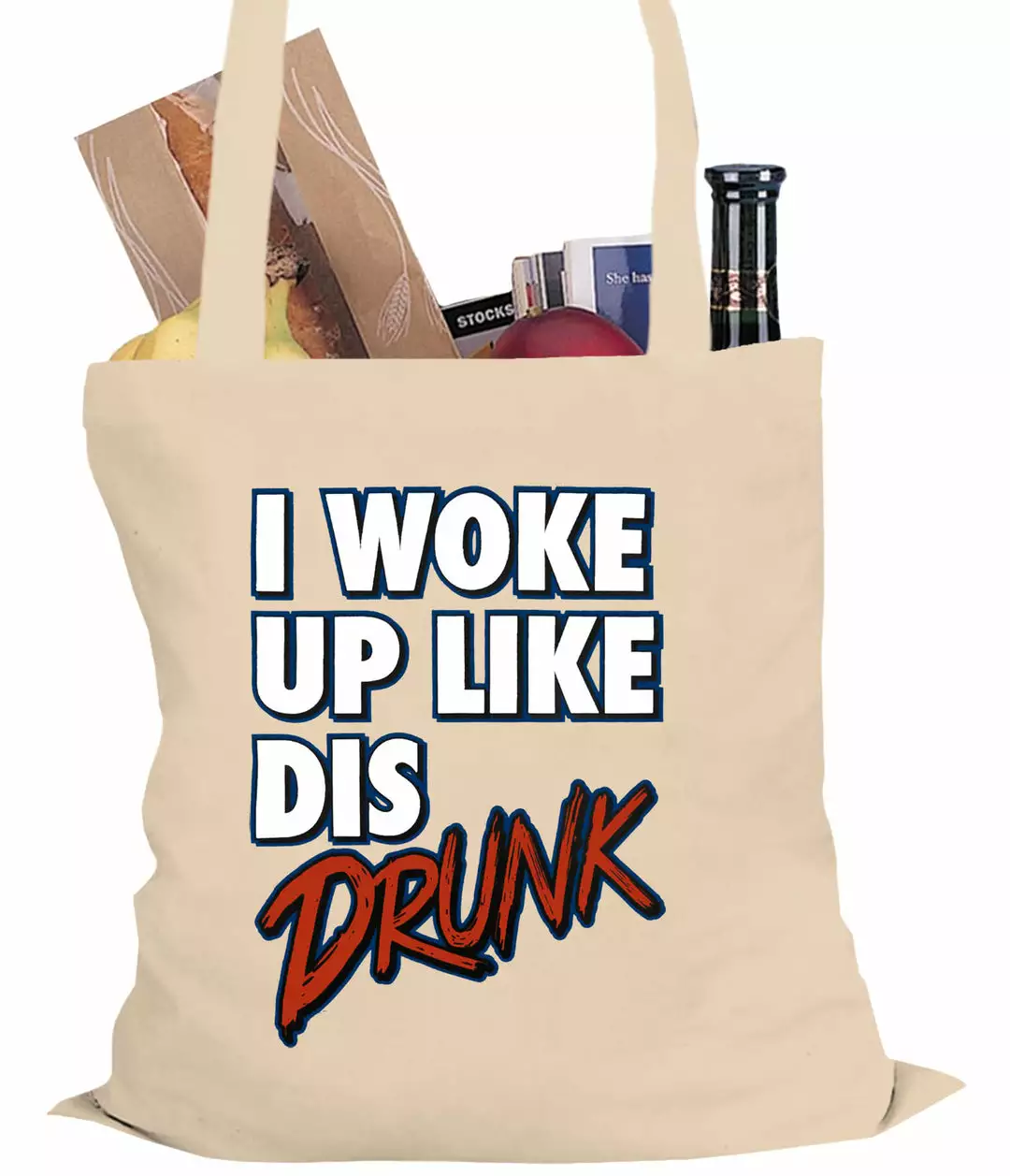 Bewild Hip-Hop Inspired I Woke Up Like Dis, Drunk Tote Bag 5 Bewild Hip-Hop Inspired I Woke Up Like Dis, Drunk Tote Bag