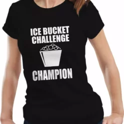 Bewild Ice Bucket Challenge Champion Girl's T-Shirt Cool Funny & Offensive