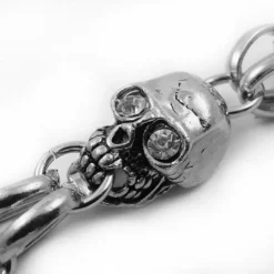 Bewild Wallets & Chains Iced Out Skulls Jean & Wallet Chain