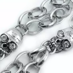 Bewild Wallets & Chains Iced Out Skulls Jean & Wallet Chain