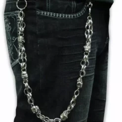 Bewild Wallets & Chains Iced Out Skulls Jean & Wallet Chain