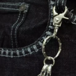 Bewild Wallets & Chains Iced Out Skulls Jean & Wallet Chain