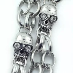 Bewild Wallets & Chains Iced Out Skulls Jean & Wallet Chain