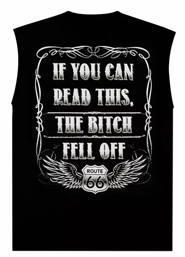 Bewild If You Can Read This, The B*tch Fell Off Biker T-Shirt (Back Print) 6 Bewild If You Can Read This, The B*tch Fell Off Biker T-Shirt (Back Print)