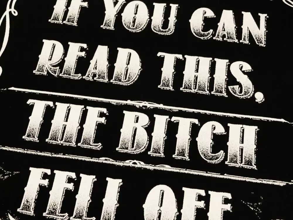 Bewild If You Can Read This, The B*tch Fell Off Biker T-Shirt (Back Print) 8 Bewild If You Can Read This, The B*tch Fell Off Biker T-Shirt (Back Print)