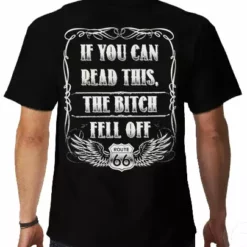 Bewild If You Can Read This, The B*tch Fell Off Biker T-Shirt (Back Print) 19 Bewild If You Can Read This, The B*tch Fell Off Biker T-Shirt (Back Print)