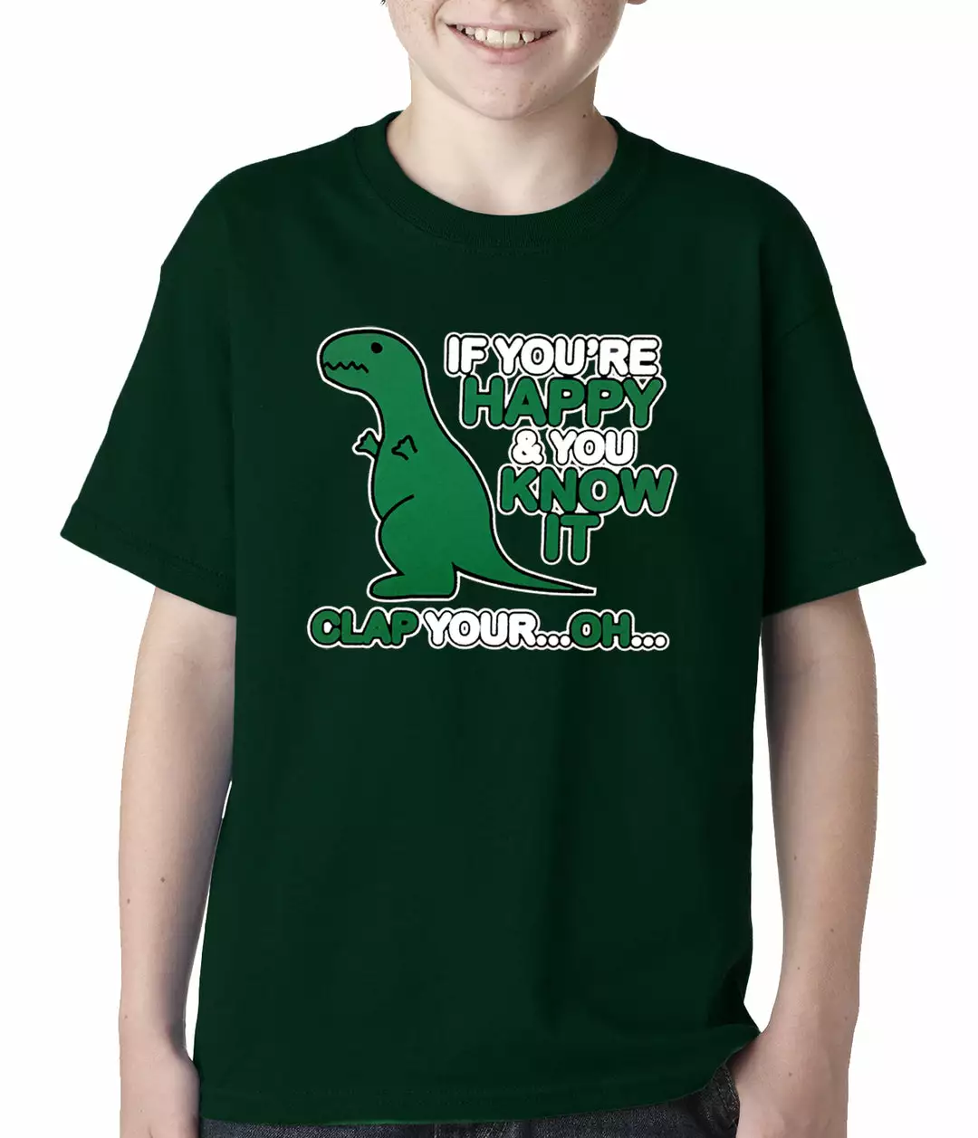 Bewild If You're Happy & You Know It Clap Your OH T-Rex Kids T-shirt Cool Funny & Offensive 5 Bewild If You're Happy & You Know It Clap Your OH T-Rex Kids T-shirt Cool Funny & Offensive